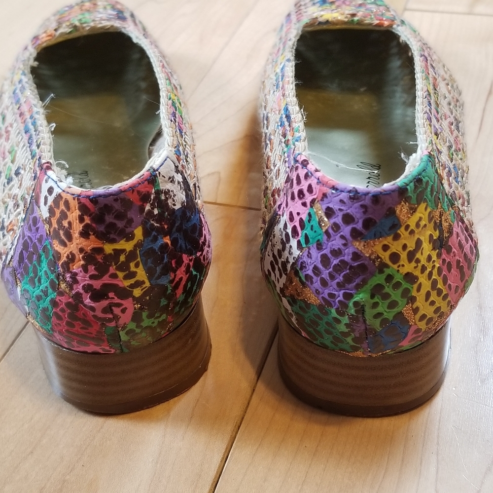 Margaret Jerrold vintage colorful woven shoes - Picture 5 of 6